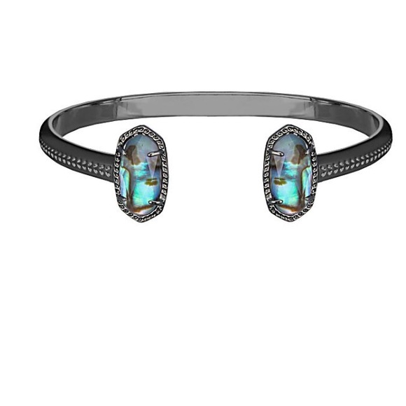 Kendra Scott Jewelry - Kendra Scott Elton Bangle in Gunmetal & Abalone
